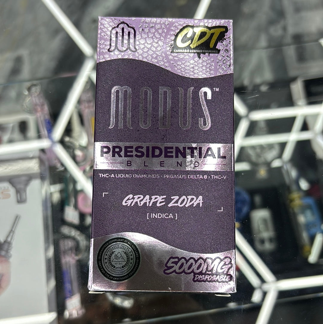 Modus presidential blend grape zoda indica 5G disposable