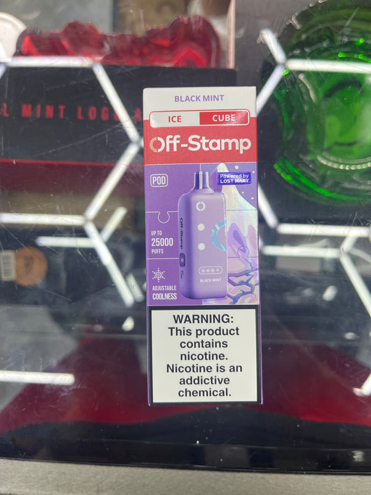 Off stamp ice cube 25K black mint