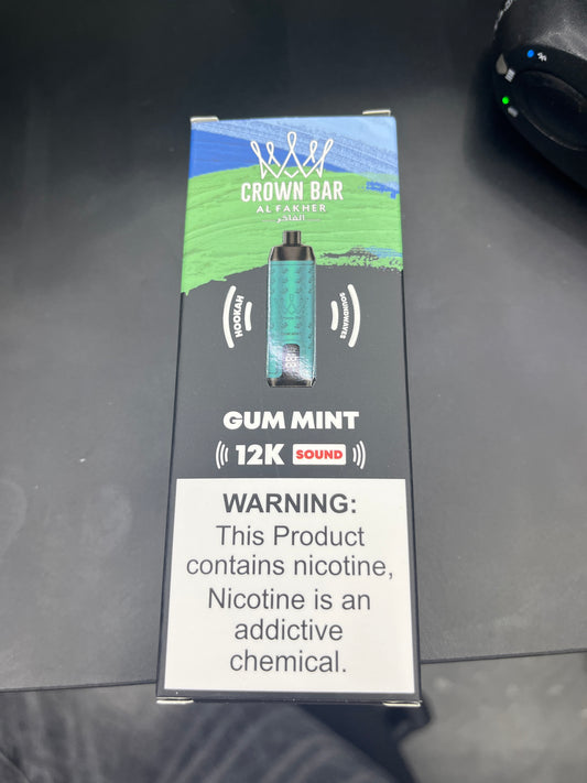 Al fakher crown bar gum mint sound edition 12kpuffs