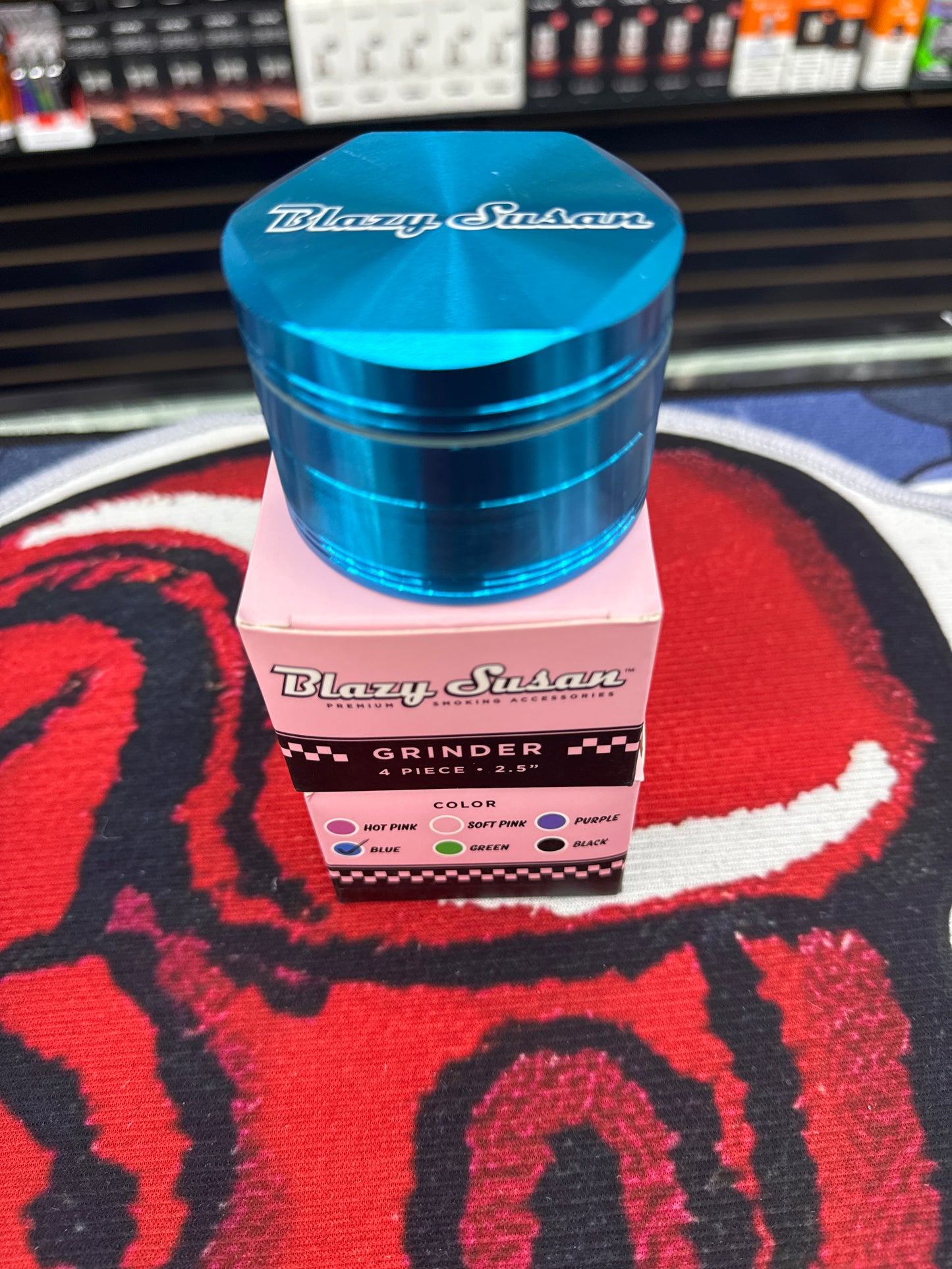 Blazy susan blue grinder
