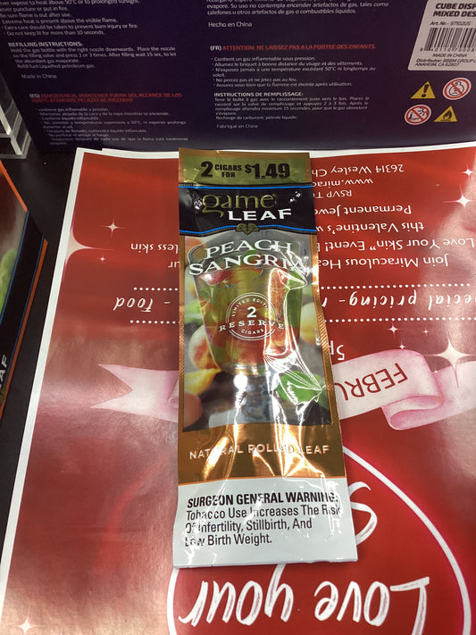 Game leaf peach brandy