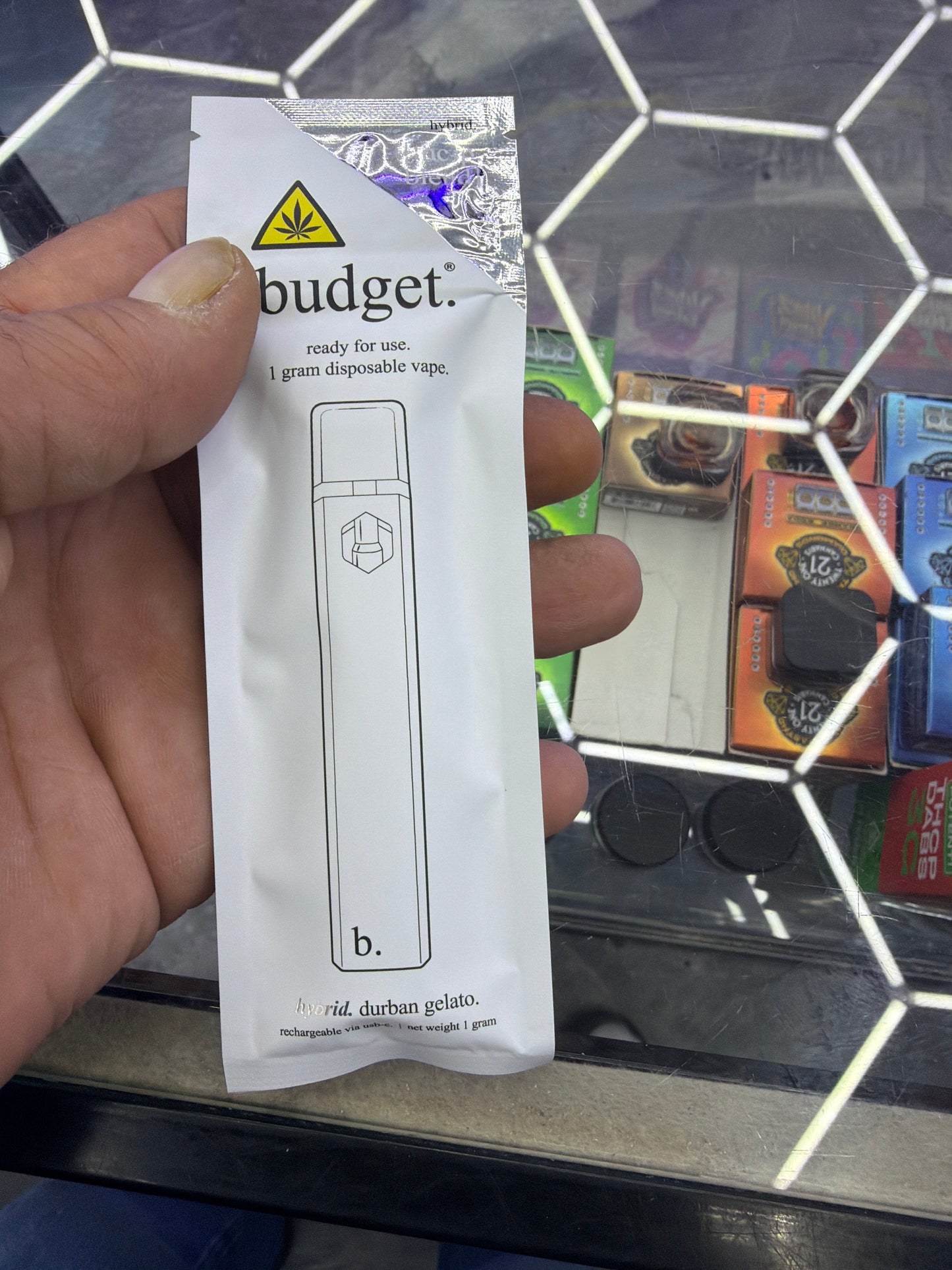 Budget 1 g disposable hybrid, Durban gelato