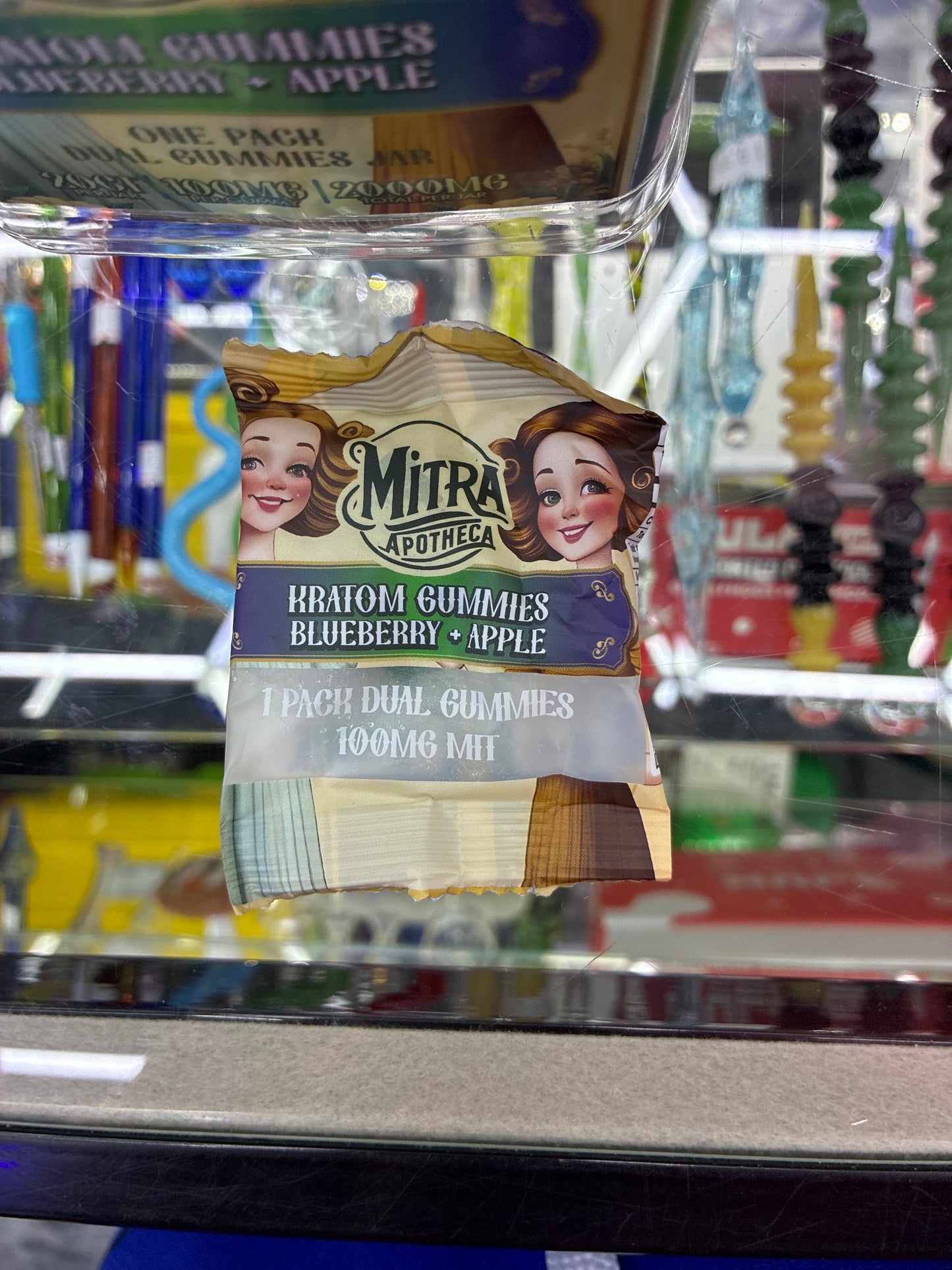 Mitra apotheca Kratom blueberry +apple gummies 100mg mit