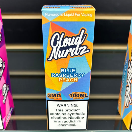 Cloud nurdz blue raspberry peach, 3mg