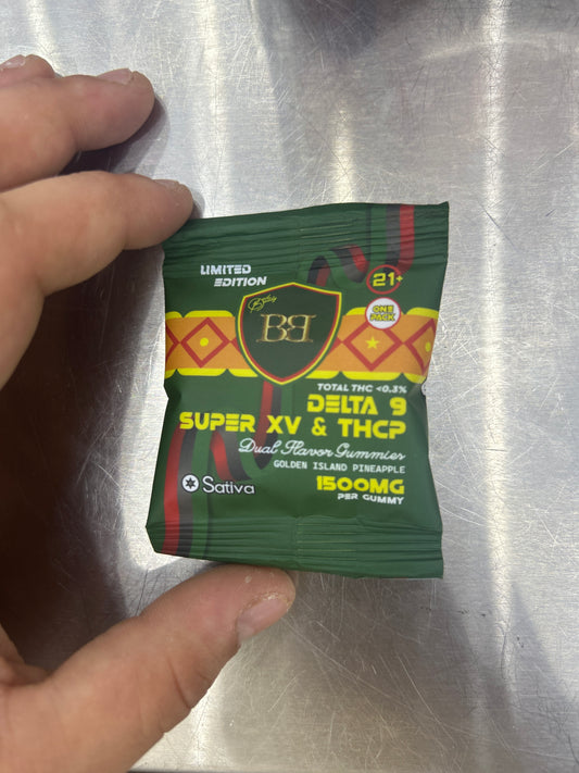 Bud buddy, dual flavor collection 1500mg thcp gummy’s golden island pineapple sativa