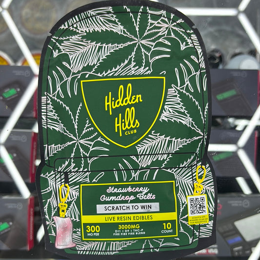 Hidden Hills club, strawberry gumdrop belts, 3000 MG 10 count