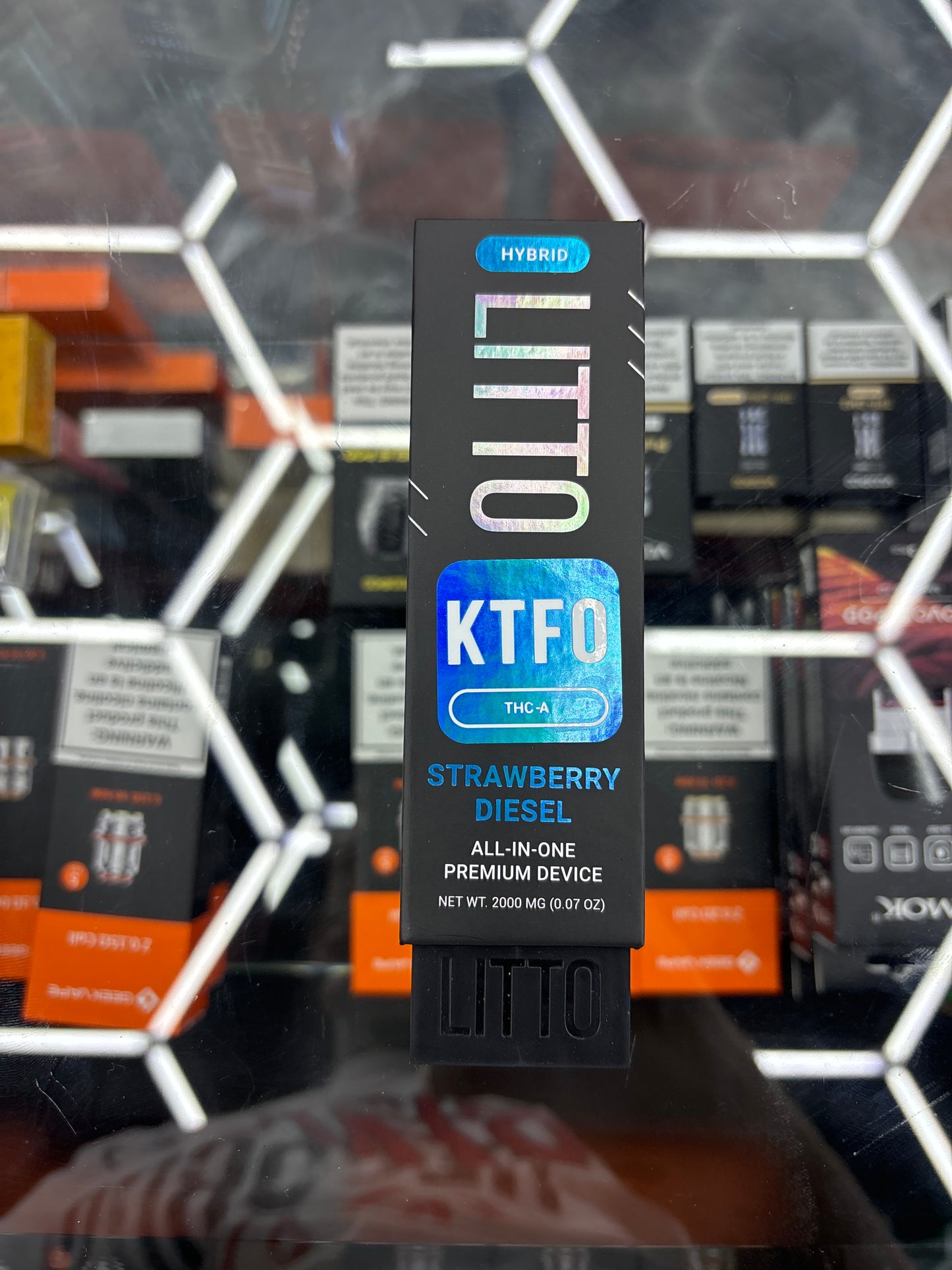 Lotto ktfo thca strawberry diesel, hybrid 2g disposable