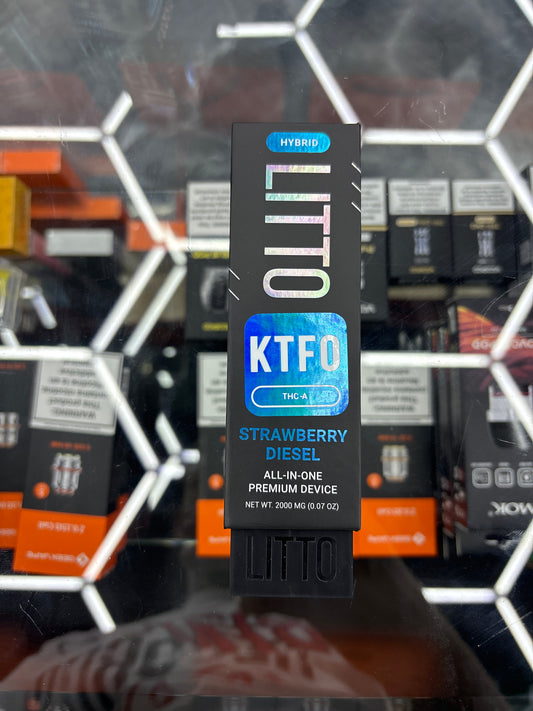 Lotto ktfo thca strawberry diesel, hybrid 2g disposable