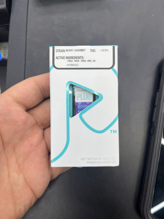 Plug play exotics 1ml cartridge thcp berry sherbet hybrid