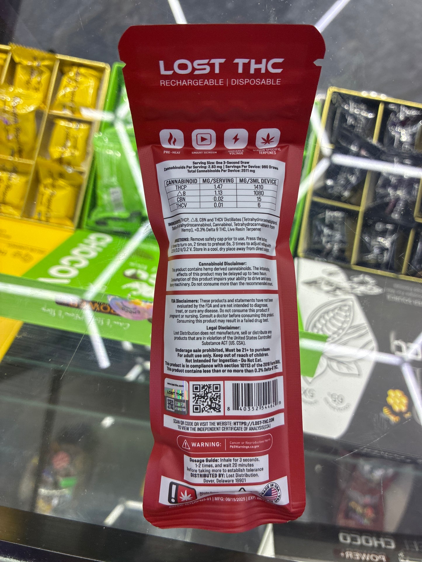 Lost thc live resin 3g disposable fruity pebz og sativa