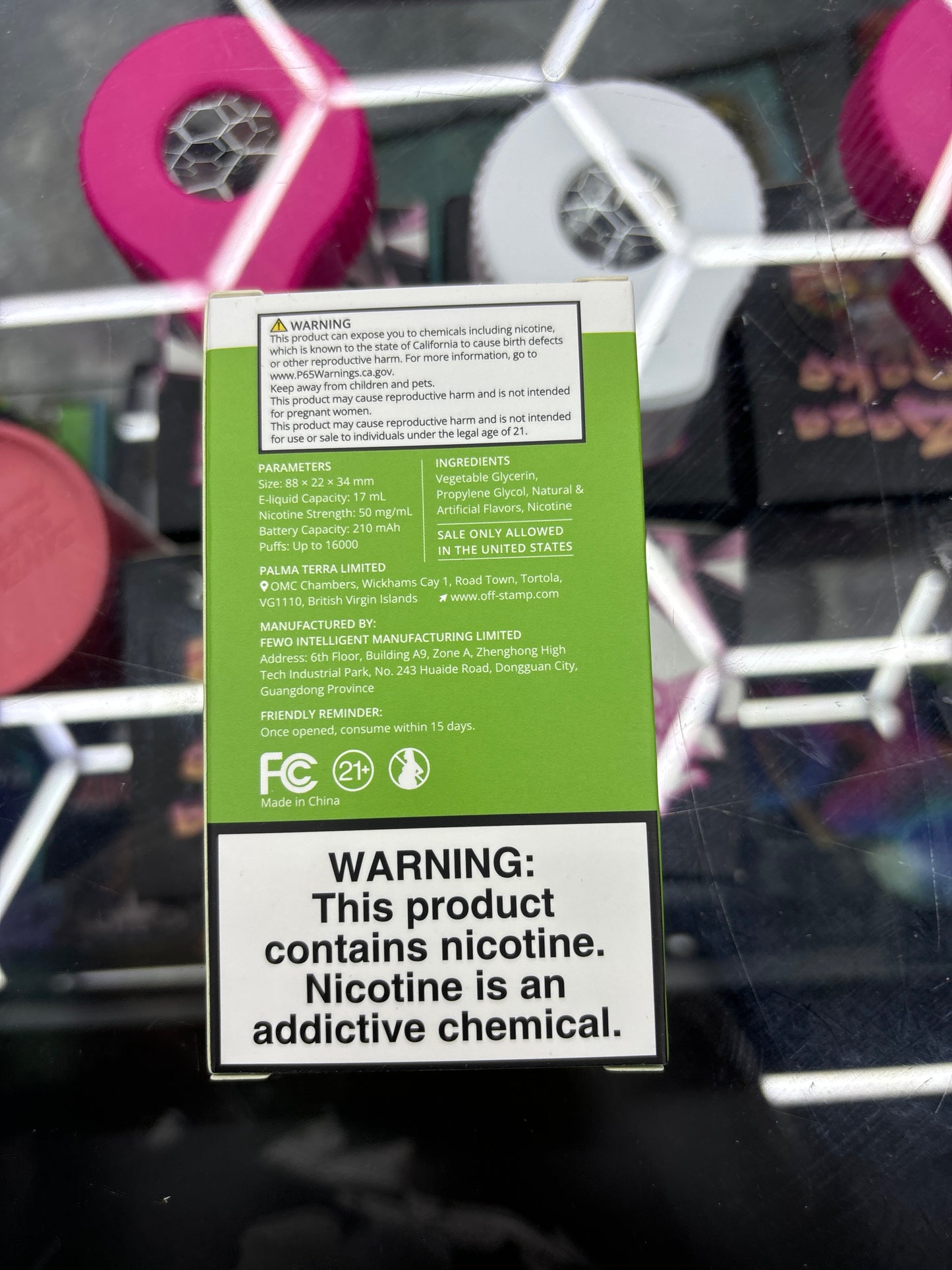 Off stamp pod sour apple ice 16k puffs