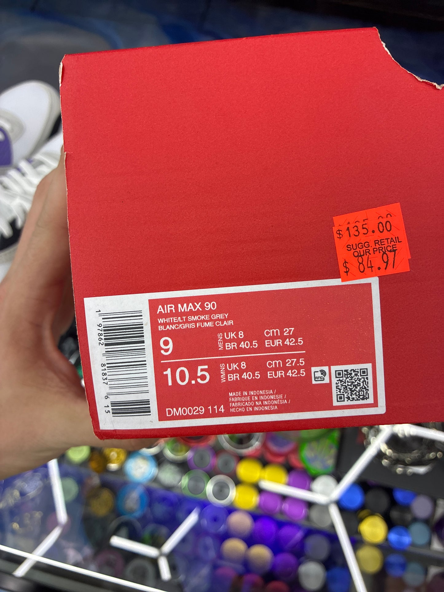 Air max 90 purple /grey size 9