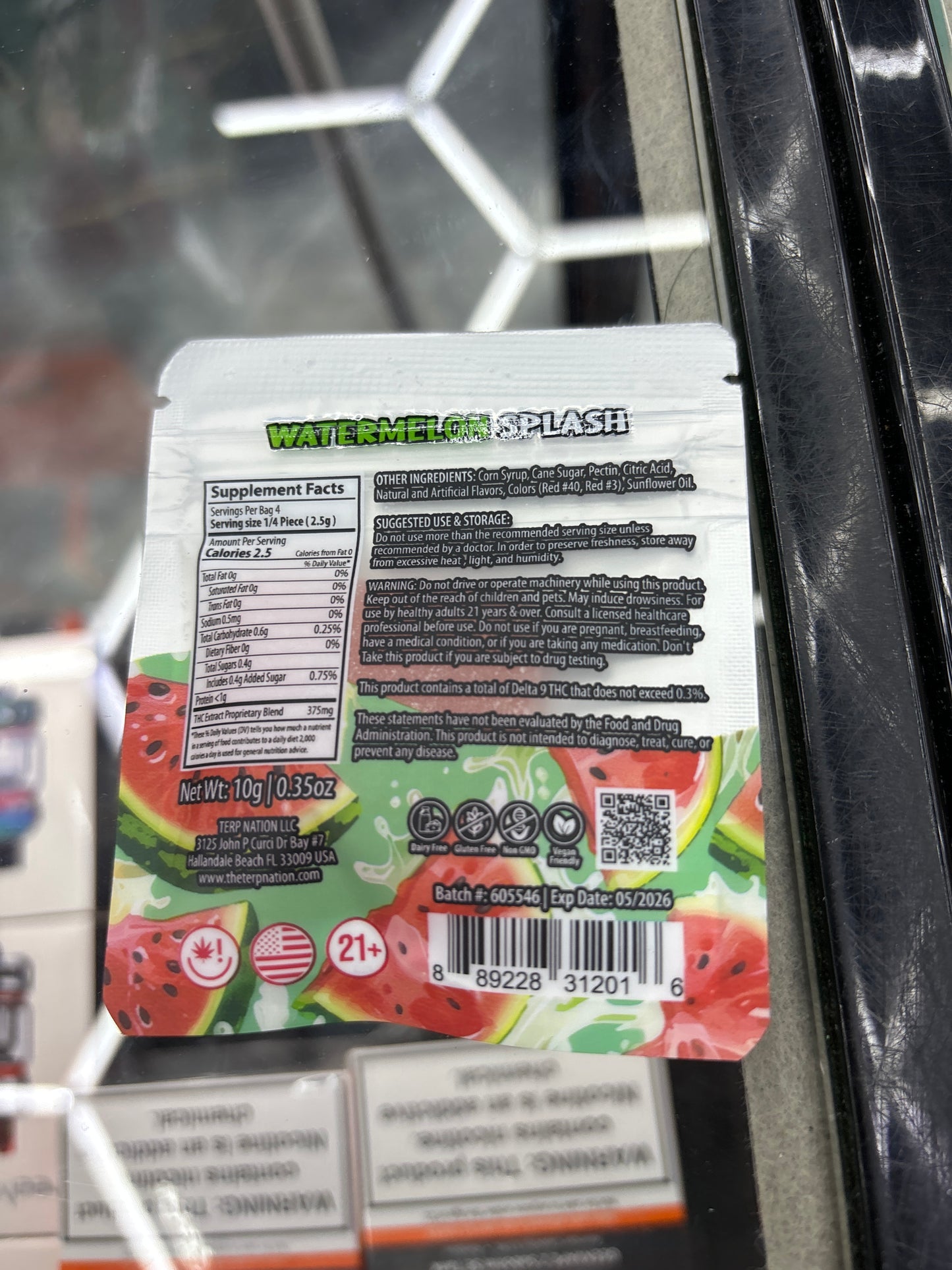 Smak’d THC infuse gummy’s 1500MG 1 gummy per bag watermelon