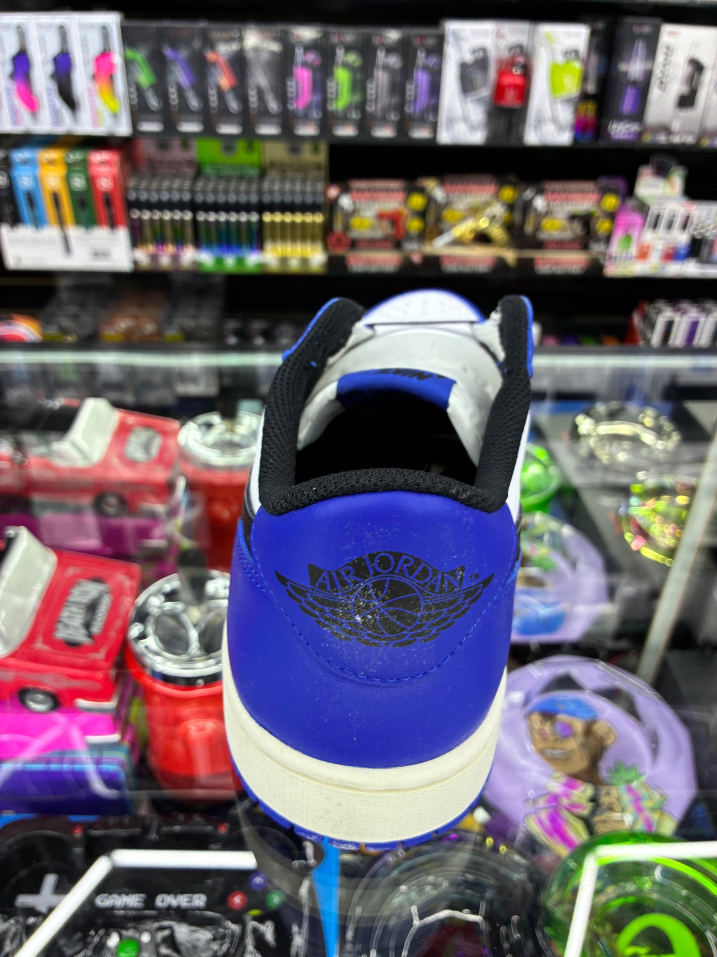 Air Jordan 1 retro low og white/ royal blue size 10