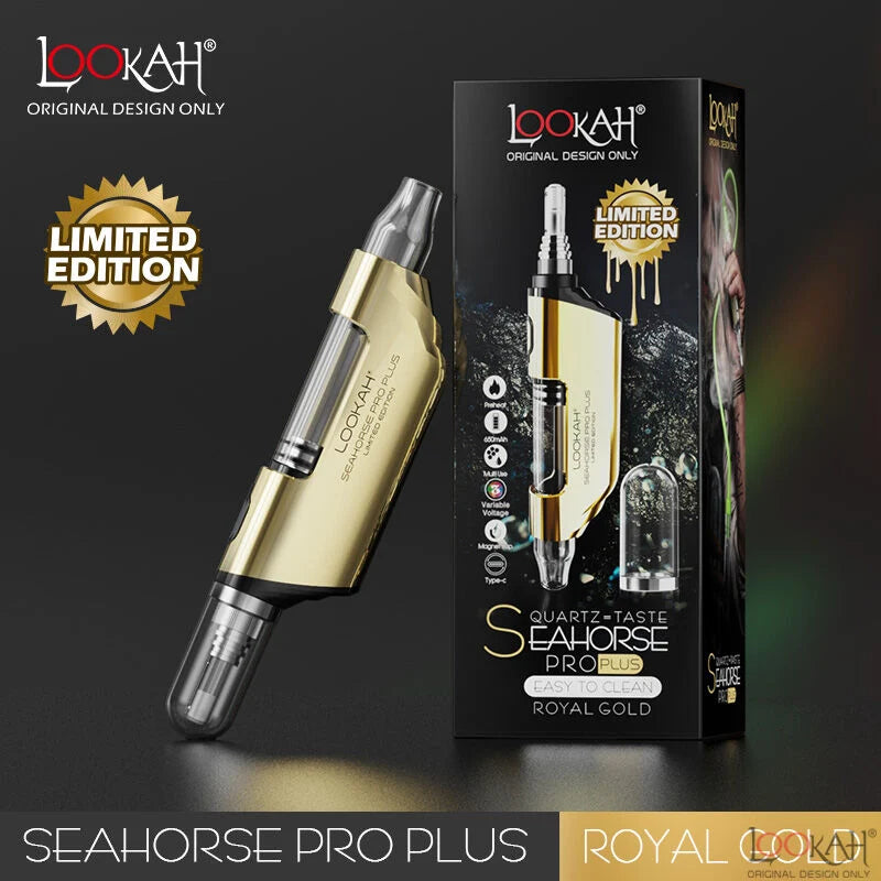 Lookah seahorse pro plus limited edition, royal gold